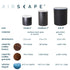 Airscape Coffee and Food Storage Canister – Ceramic Obsidian (black) 7”